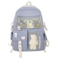 thumbnail image 1 of Cute Backpack with Cute Pin Accessories Plush Pendant for School Bag Student Girl Backpack, 1 of 4