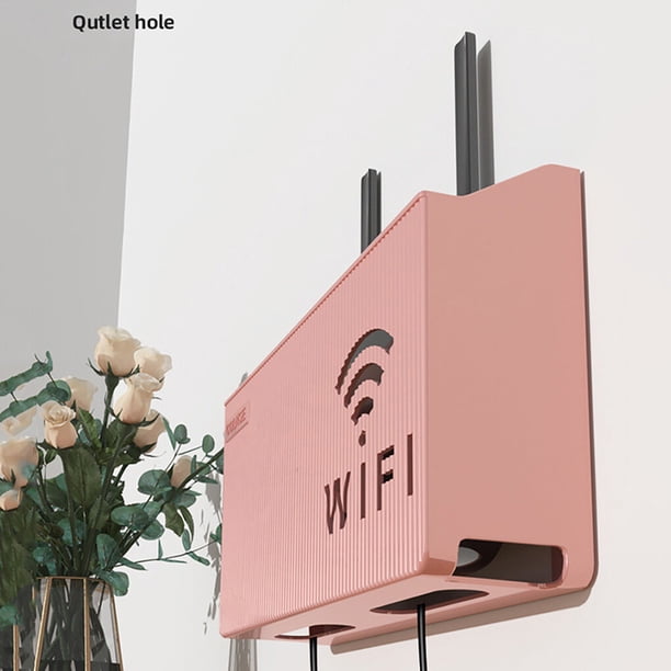 pitrice COLNSE WIFI Shelf Router Storage Box No Punching Wall Mounted ...