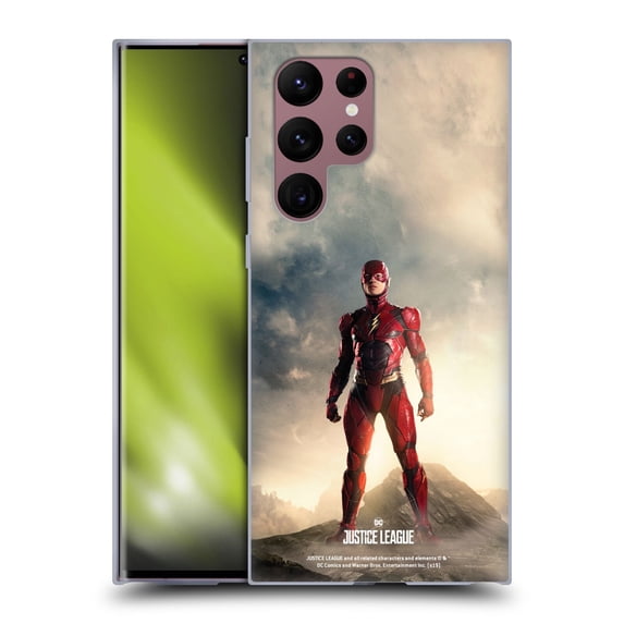 Head Case Designs Officially Licensed Justice League Movie Character Posters The Flash Soft Gel Case Compatible with Samsung Galaxy S22 Ultra 5G