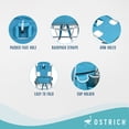 thumbnail image 3 of Open Box Deltess Ostrich 3 In 1 Portable Chair & Reclining Lounger, Light Blue, 3 of 9