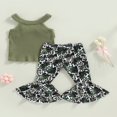 thumbnail image 4 of PENGXIANG Bébé Fille Tenue d'Été Pulls à Volants et Pantalons Imprimés Rose 3-4 Ans, 4 of 8