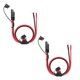 thumbnail image 2 of Arnés de cableado,Arnés de terminales SAE a anillos O con fusible de 10 A,Conector de 2 pines del arnés de cableado del terminal SAE del automóvil,Cable de lengüeta de anillo de alambre de, 2 of 8