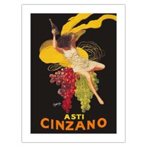 Asti Cinzano - Asti Spumante - Italian Sparkling White Wine - Vintage Advertising Poster by Leonetto Cappiello c.1910 - Fine Art Matte Paper Print (Unframed) 18x24in