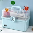 thumbnail image 4 of Portable First Aid , Container, Emergency Storage Box Organizer for Home Family Emergency Tool - -Tier -Tier, 4 of 7