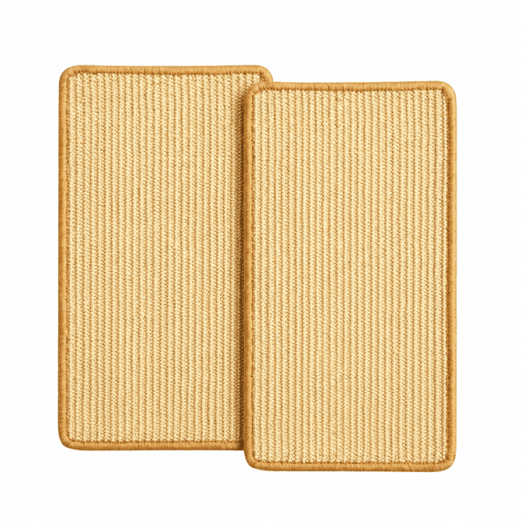 Ouxumoll 2-Pack Sisal Cat Scratcher Mat, 30x60cm Natural Wall Mounted Cat Scratching Pad with Velcro Strips, Durable Scratch-Resistant Sisal Rug for Cats, Furniture Protector