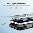 thumbnail image 5 of for iPhone 15 Pro Case [Compatible with Mag-Safe] with Magnetic Ring Holder Stand, Rugged Hybrid PC + TPU Edge Protective Shockproof Phone Case Cover for iPhone 15 Pro, Black/Gray, 5 of 7
