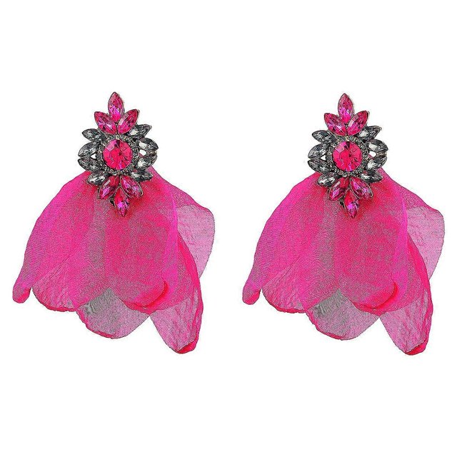 Pendientes de flores de tela de hielo de verano Yashi Bohemian Ethnic Modelo 8791