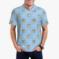 thumbnail image 1 of Balery Corgi Dog Camisa Polo de Hombre con Estampado, de Manga Corta y Tejido Medio, Camisa Tipo Golf Polo-3X-Large, 1 of 6