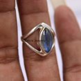 thumbnail image 3 of Silver Gift Ring, Labradorite Solid 925 Sterling Silver Ring, 3 of 5