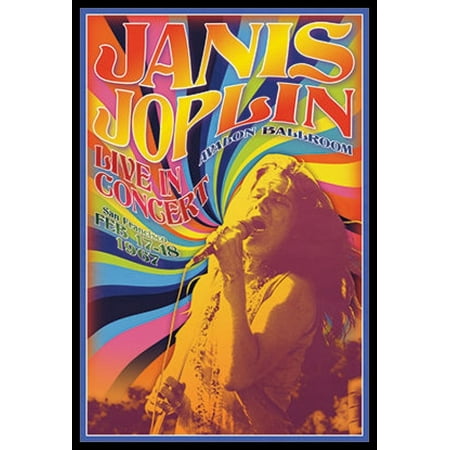 Seattle Concert Poster - Janis Joplin - Concert Poster Poster Print