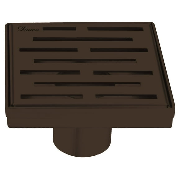 Dawn® Amazon River Series - Square Shower Drain 5"L, Matte Black