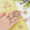 thumbnail image 3 of 8 dijes de girasol dorados chapados en oro de 18 quilates, colgantes de girasol, suministros para manualidades, joyería, pendientes, collares y pulseras., 3 of 9
