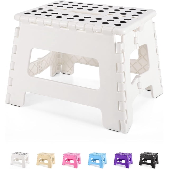 Folding Step Stool - Height Premium Heavy Duty Foldable Step Stool for Kids Kitchen Garden Bathroom Camping Stepping Stool -