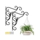thumbnail image 3 of Matsuzay Paquete de 2 soportes de cesta colgante de metal montaje en pared jardín césped Patio cubierta planta flor percha linterna luz Jardín y Patio Bladeren, 3 of 6