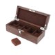 thumbnail image 4 of Caja de reloj organizador para hombre, caja de almacenamiento de reloj grande, caja de exhibición de madera para 5 relojes Marron oscuro Yinane Caja de joyería de reloj, 4 of 8