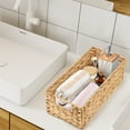 thumbnail image 6 of LotFancy Wicker Toilet Basket Tank Topper, 2 Pack Water Hyacinth Storage Basket for Shelves, 6 of 8