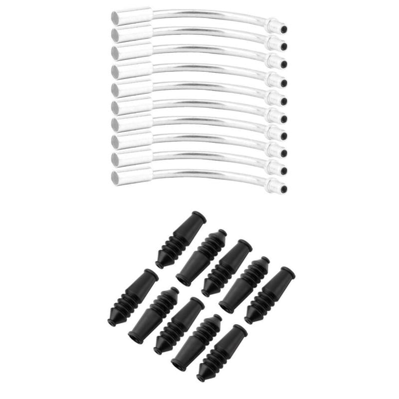 10Pcs 90° Liner V Brake Noodle Cable Guide Pipe Rubber Boot Bicycle