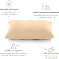 thumbnail image 4 of Premium Microbead Bed Pillow, Large Extra Fluffy But Supportive - Ultra Comfortable Sleep with Silk Like Anti Aging Cover 85% spandex/ 15% nylon Breathable, Cooling Barely Beige, 4 of 5
