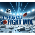 thumbnail image 4 of Sports Themed Let's Play Ball Go Fight Win Banner Background Party Decors for Sports Events Fan Gatherings Team Celebrations and Photo Props, 4 of 8