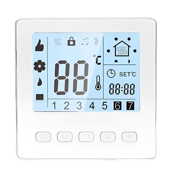 HBMYN Programmable Digital Thermostat with 24-Hour Schedule for Home and Office
