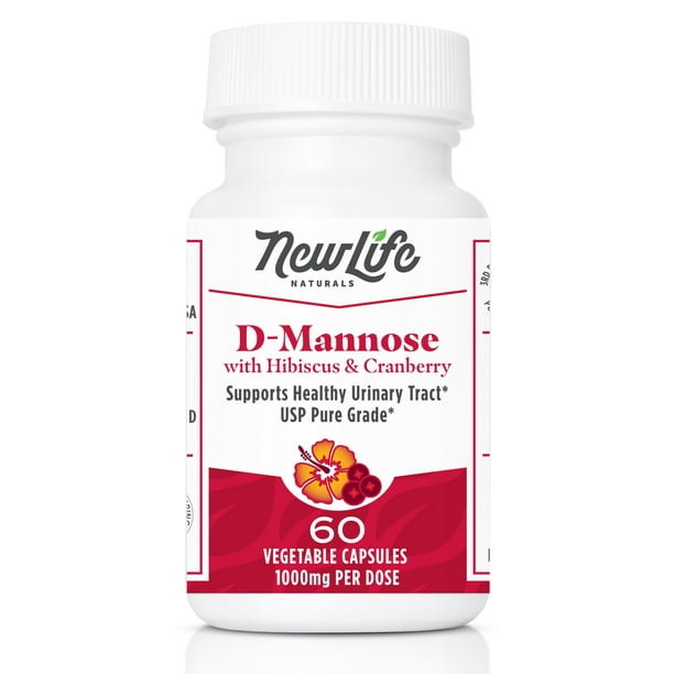 NewLife Naturals Urinary Tract Pills 1000 Mg D Mannose with Cranberry for UTI Relief 60