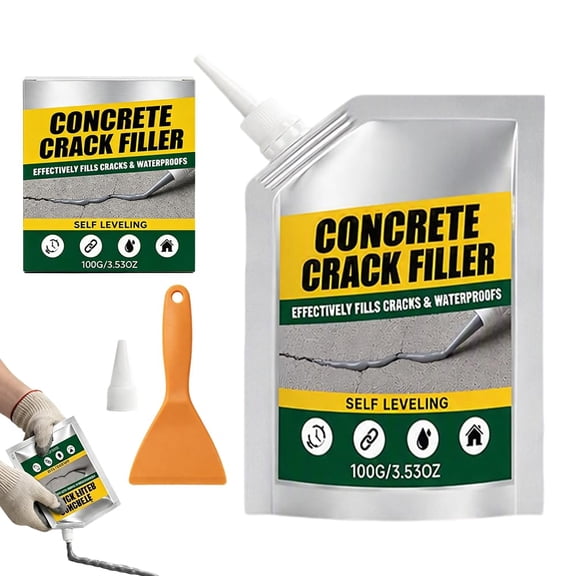 Waterproof Concrete Crack Filler & Sealant, Fast Drying Concrete Repair Sealant for Driveways, Patios, Steps and Outdoor Walls