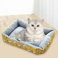 thumbnail image 4 of Cat Beds for Indoor Outdoor Small Dog Bed Self Warming Cat Beds Mat Warm Pet Pad Portable Cat Dog Mattress for Medium Small Pets Yellow L, 4 of 7