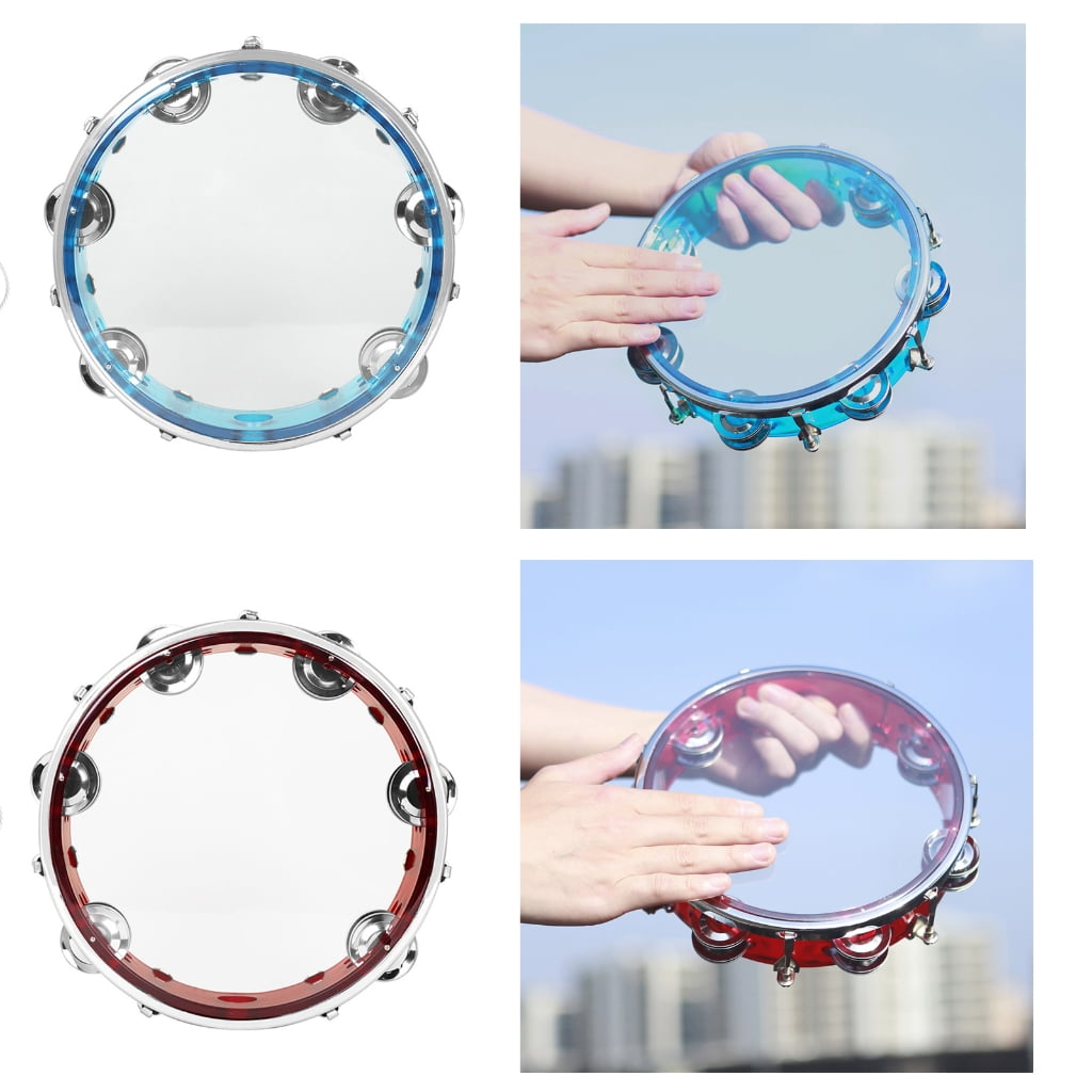 Double Row Tambourine Flower Form Musical Tambourine Metal Bells Handheld Toy