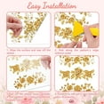 thumbnail image 3 of Colorful Rub on Transfer Decal Sticker for Furniture Craft Decor 6"x12" Golden Lace with Corner 3Pcs Waterproof UV DTF Transfer for Drawer Dresser Glass Porcelain Wood Plastic Window, 3 of 7