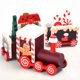 thumbnail image 3 of Mini tren de madera, adornos navideños para trenes, adornos navideños, adornos navideños para caravanas en miniatura, mini muñecas, adornos interiores para el hogar (marrón) (A), 3 of 5