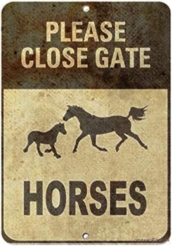 Choice Of Sizes Please Close The Gate Farm Animals Plastic Or Metal Sign 