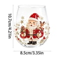 thumbnail image 3 of SLYNSHome Christmas Glass Tumbler 420ml Hand Blown Crystal Whiskey Cup with Gold Rim for Holiday Barware Home Christmas Party Gift, 3 of 7