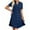 Dark Blue, variant on cfhntfmh Nightgowns for Women Soft V Neck Buttons down Sleep Dress Loungewear Casual Short Sleeve Side Slit Short Nightshirts