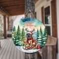 thumbnail image 3 of Merry Christmas Santa Reindeer Antlers Mastiff Sleigh Xmas Winter Holiday Round Wood Sign Mastiffs Dog Lover Gifts Idea Hanging Wall Home Decor - 00023, 3 of 5