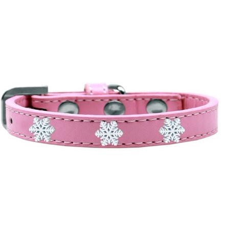 Mirage 631-7 LPK10 Snowflake Widget Dog Collar Light Pink Size 10 ...