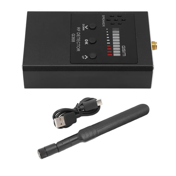 Camera Detector 300MHz To 2700MHz Sound Vibration LED Indicator RF Signal Scanner Adjustment Wireless Signal Detector Black