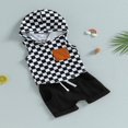 thumbnail image 3 of Ensemble de T-Shirts et Shorts à Capuche Sans Manches à Damier pour Bébé Garçon Été 2 Pièces, 3 of 7