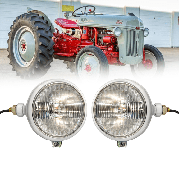 APSMOTIV Tractor Headlight 12v Compatible With New Holland Ford 8n 9n 23n Assembly Headlamp