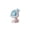 Blue, variant on Table Top Charging Desk Fan, Skull Shaped Small Portable Adjustable Design, Pink Personal Cooling For Office Home Dorm Bedroom