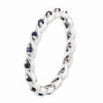 thumbnail image 3 of Sterling Silver Stackable Expressions Created Sapphire Braided & Twisted Ring Size 10, 3 of 5