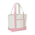 thumbnail image 2 of DALIX 14" Mini Cotton Canvas Gift Tote Bag in Pink, 2 of 8