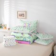 thumbnail image 6 of Manfei Cute Initial R 7-Piece King Bedding,Charming Unicorn Treats King Bed in a Bag,Light Green Multicolor,Polkadot Reversible, 6 of 8