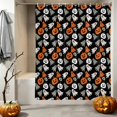 thumbnail image 2 of Shower Curtains for Bathroom-36"x72",Retro Halloween Ghost Pumpkin Waterproof Bath Curtain Grommet Shower Curtain Set with Hooks, 2 of 9