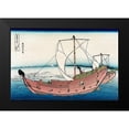 thumbnail image 2 of Hokusai 14x11 Black Modern Framed Museum Art Print Titled - Kazusa Sea Route, 1830, 2 of 5