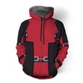thumbnail image 1 of Deadpool Wolverine Cosplay, Adult Hoodie, Stage Performance Outfit, Belt Style, Sishi 3XL, 1 of 6