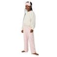 thumbnail image 4 of Saint Eve Kids Girls Fuzzy Pajama Pants, 2 Piece PJ Pant Set and Sleep Mask - Pink Cheetah, X-Small, 4 of 6