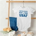 thumbnail image 4 of US Air Force Classic USAF Logo Romper Boys or Girls Infant Baby Brisco Brands NB, 4 of 6