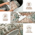 thumbnail image 7 of Garvee 2'x6' Kitchen Runner Rug Non-Slip Hallway Bedroom Rug Vintage Floral Distressed Rug for Laundry Room, Rust Brown, 7 of 7