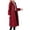 Red, variant on Rain Cape for Women Hooded Zip Front Long Sleeve Cover Up Outdoor Travel Commuter Poncho Jacket Solid Utility Cloak with Pockets and Easy Closure