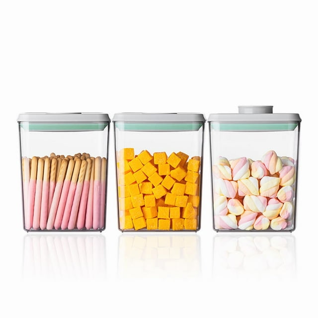 Contenedores de almacenamiento de alimentos Ankou Pop herméticos, 1,2 L x 3, sin BPA